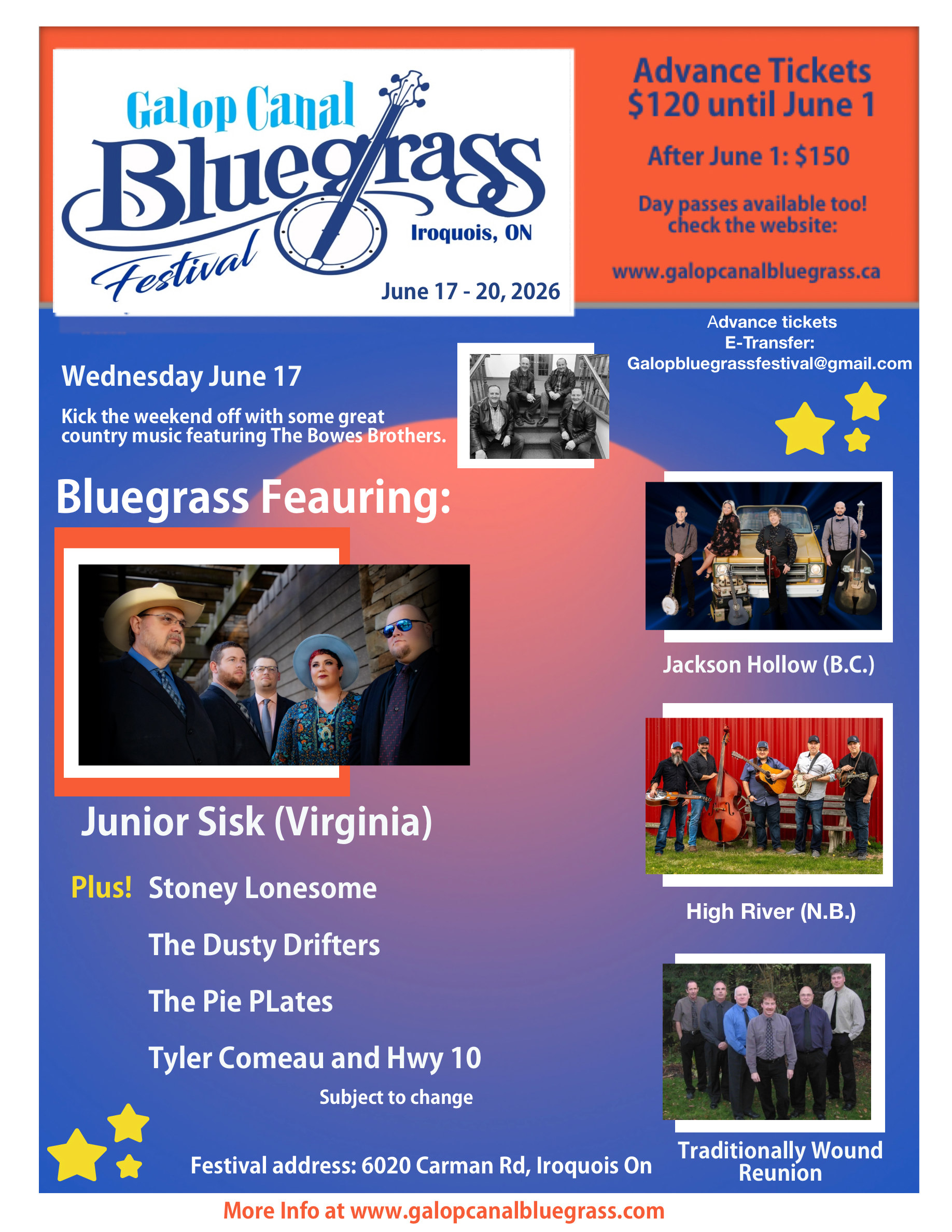 Galop Canal Bluegrass Festival