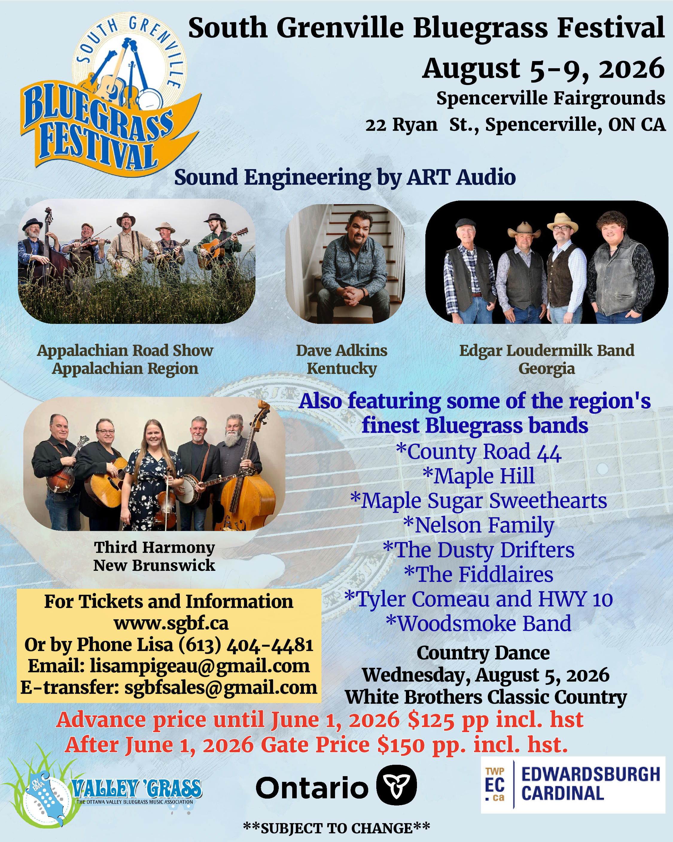 South Grenville Bluegrass Festival